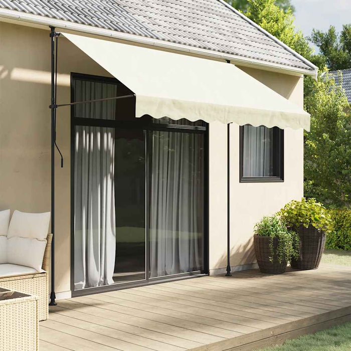 Copertină retractabilă, crem, 300x150 cm, țesătură și oțel - WALTI WALTI