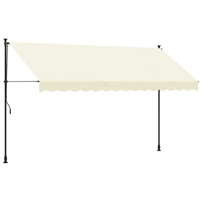 Copertină retractabilă, crem, 350x150 cm, țesătură și oțel - WALTI WALTI