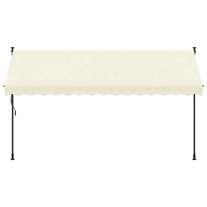 Copertină retractabilă, crem, 350x150 cm, țesătură și oțel - WALTI WALTI