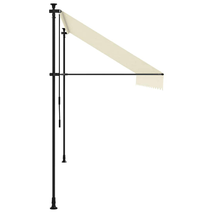Copertină retractabilă, crem, 350x150 cm, țesătură și oțel - WALTI WALTI