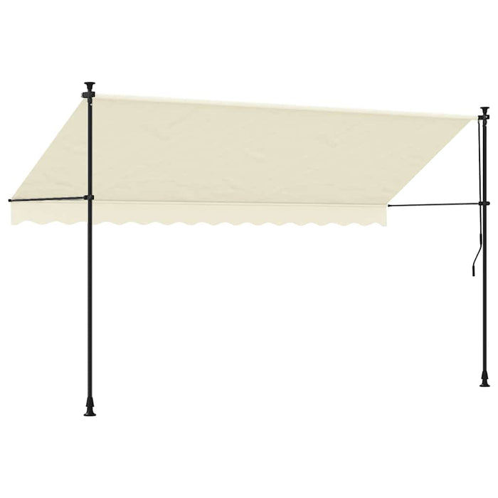 Copertină retractabilă, crem, 350x150 cm, țesătură și oțel - WALTI WALTI