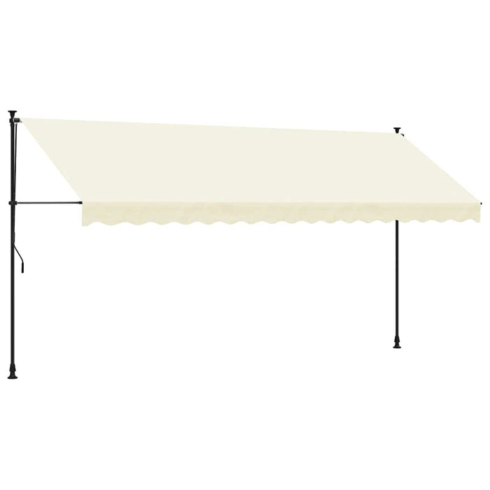 Copertină retractabilă, crem, 400x150 cm, țesătură și oțel - WALTI WALTI