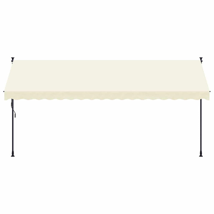 Copertină retractabilă, crem, 400x150 cm, țesătură și oțel - WALTI WALTI