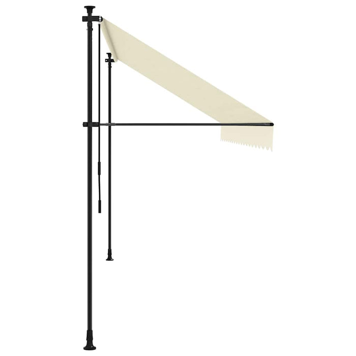 Copertină retractabilă, crem, 400x150 cm, țesătură și oțel - WALTI WALTI