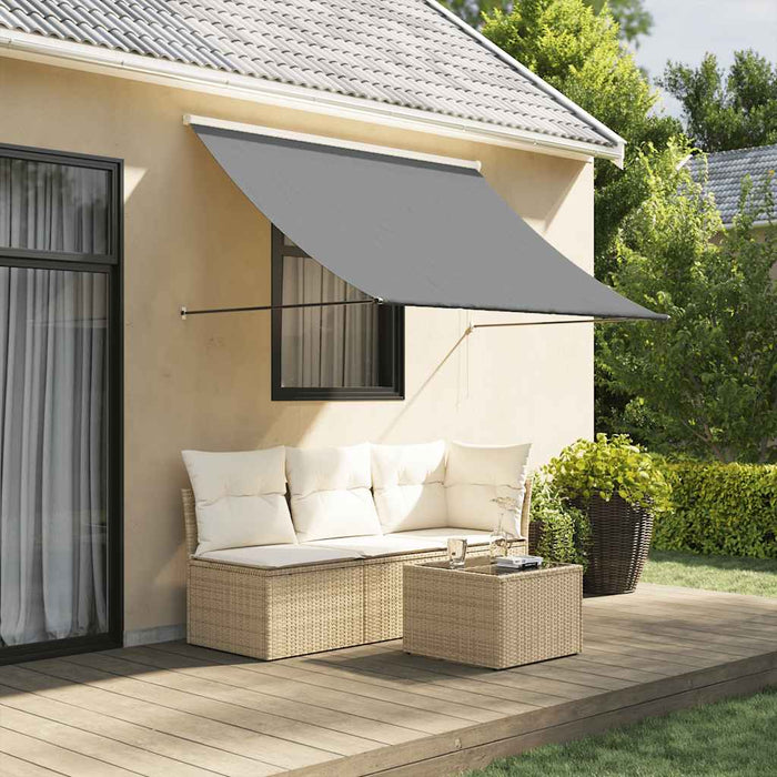 Copertină retractabilă, antracit, 200x150 cm, țesătură și oțel - WALTI WALTI
