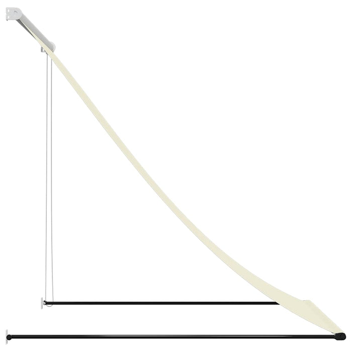 Copertină retractabilă, crem, 100x150 cm, țesătură și oțel - WALTI WALTI