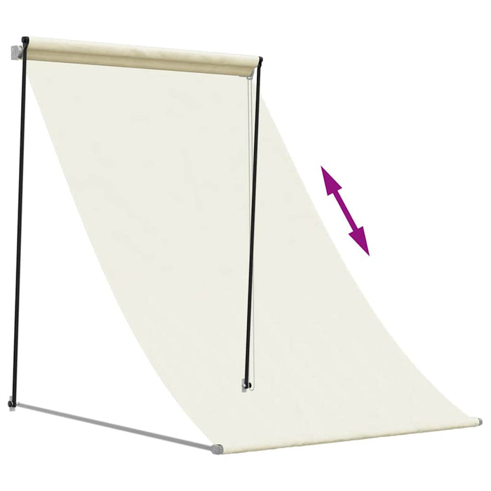 Copertină retractabilă, crem, 150x150 cm, țesătură și oțel - WALTI WALTI