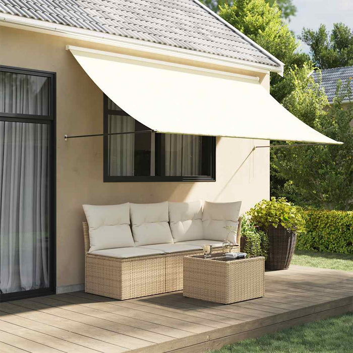 Copertină retractabilă, crem, 300x150 cm, țesătură și oțel - WALTI WALTI