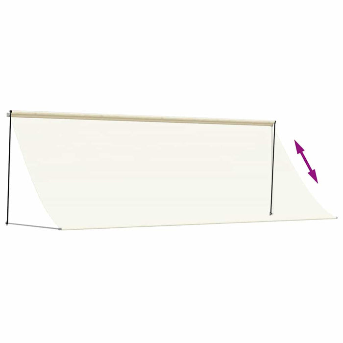 Copertină retractabilă, crem, 400x150 cm, țesătură și oțel - WALTI WALTI