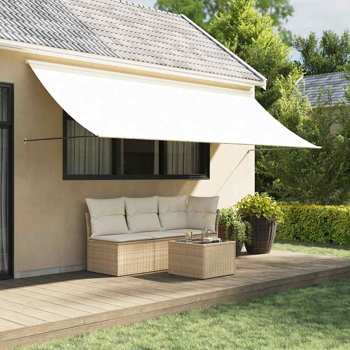 Copertină retractabilă, crem, 400x150 cm, țesătură și oțel - WALTI WALTI
