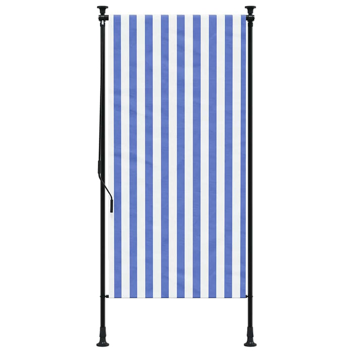 Jaluzea rulou de exterior albastru/alb 100x270 cm țesătură/oțel - WALTI WALTI