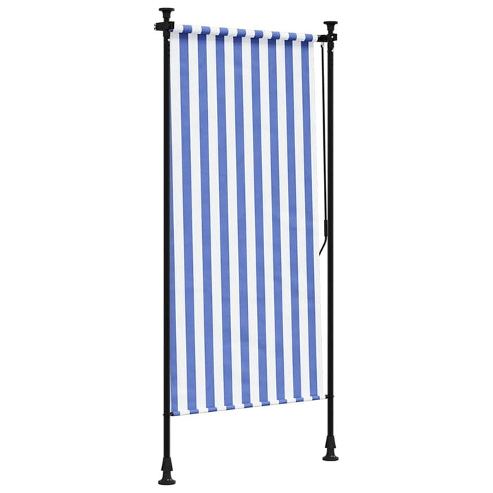 Jaluzea rulou de exterior albastru/alb 100x270 cm țesătură/oțel - WALTI WALTI