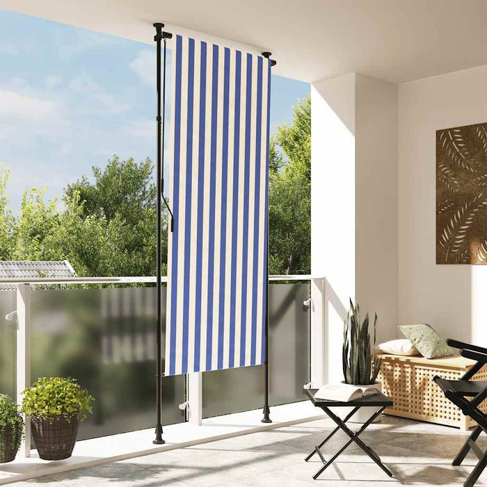 Jaluzea rulou de exterior albastru/alb 100x270 cm țesătură/oțel - WALTI WALTI