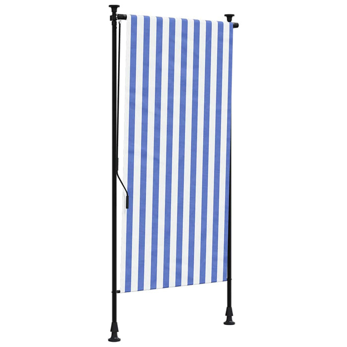 Jaluzea rulou de exterior albastru/alb 120x270 cm țesătură/oțel - WALTI WALTI
