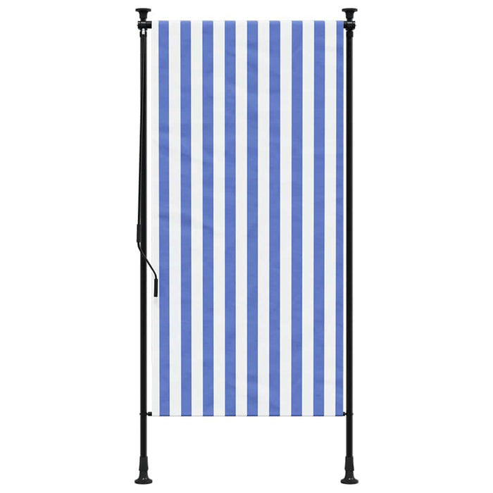 Jaluzea rulou de exterior albastru/alb 120x270 cm țesătură/oțel - WALTI WALTI