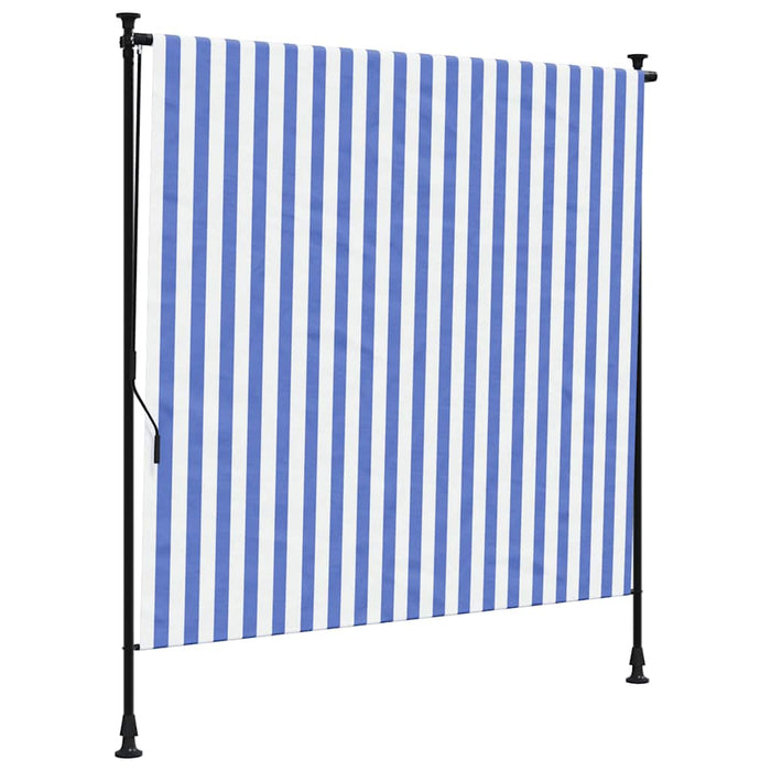 Jaluzea rulou de exterior albastru/alb 150x270 cm țesătură/oțel - WALTI WALTI