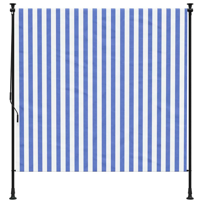 Jaluzea rulou de exterior albastru/alb 150x270 cm țesătură/oțel - WALTI WALTI