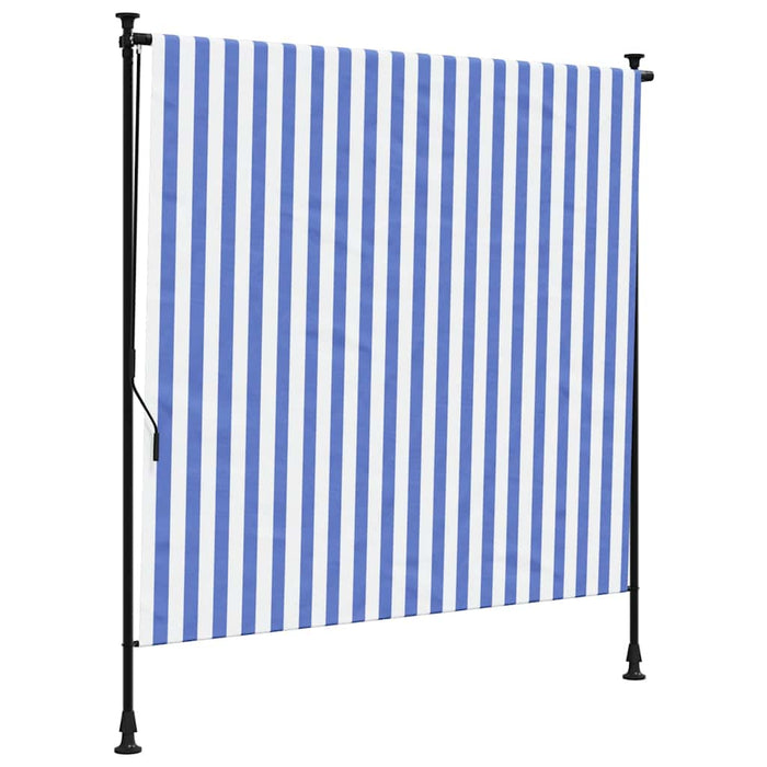 Jaluzea rulou de exterior albastru/alb 200x270 cm țesătură/oțel - WALTI WALTI