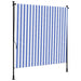 Jaluzea rulou de exterior albastru/alb 200x270 cm țesătură/oțel - WALTI WALTI