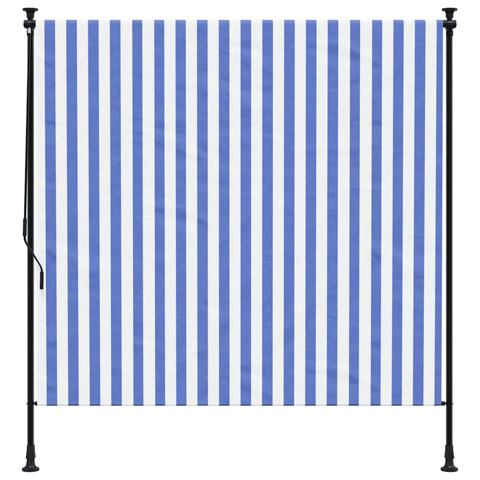Jaluzea rulou de exterior albastru/alb 200x270 cm țesătură/oțel - WALTI WALTI