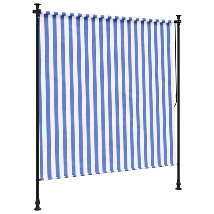 Jaluzea rulou de exterior albastru/alb 200x270 cm țesătură/oțel - WALTI WALTI