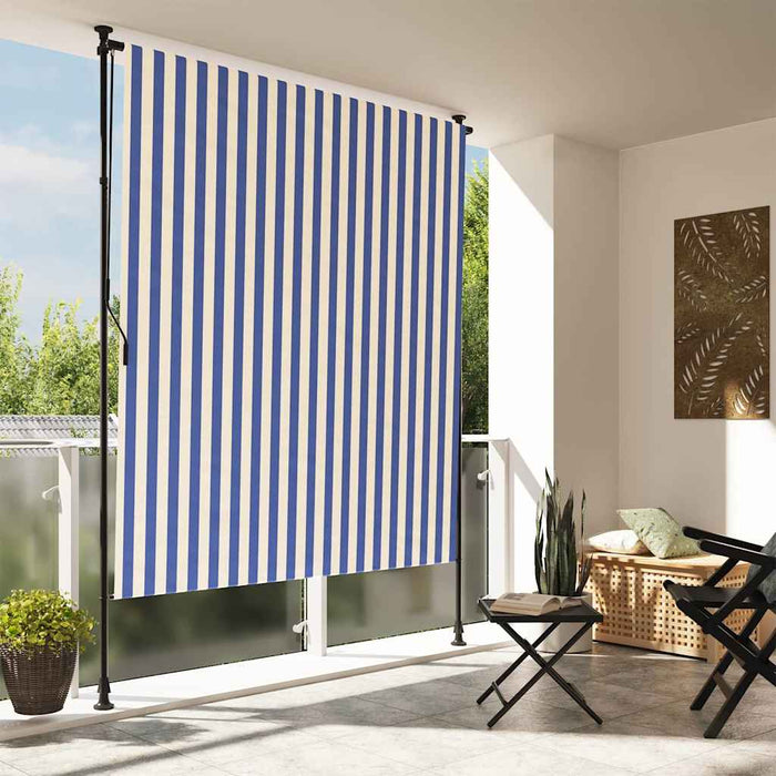 Jaluzea rulou de exterior albastru/alb 200x270 cm țesătură/oțel - WALTI WALTI