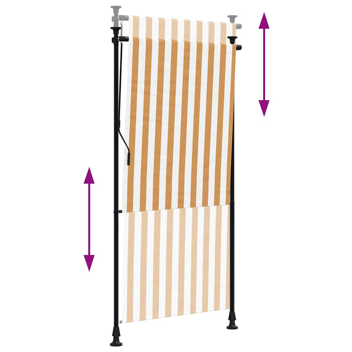 Jaluzea rulou de exterior portocaliu/alb 100x270 cm textil/oțel - WALTI WALTI
