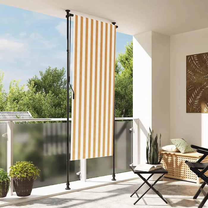 Jaluzea rulou de exterior portocaliu/alb 100x270 cm textil/oțel - WALTI WALTI