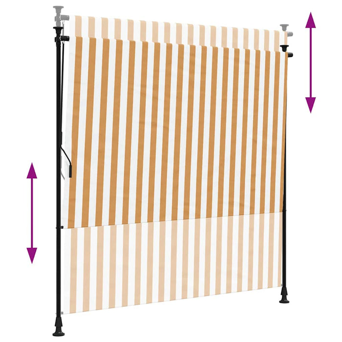 Jaluzea rulou de exterior portocaliu/alb 200x270 cm textil/oțel - WALTI WALTI