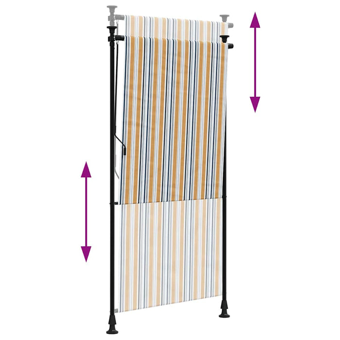 Jaluzea rulou de exterior galben/alb 100x270 cm țesătură/oțel - WALTI WALTI