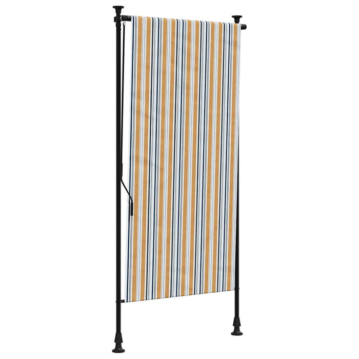 Jaluzea rulou de exterior, galben/alb, 120x270 cm țesătură/oțel - WALTI WALTI