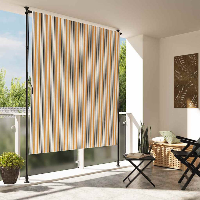 Jaluzea rulou de exterior, galben/alb, 150x270 cm țesătură/oțel - WALTI WALTI