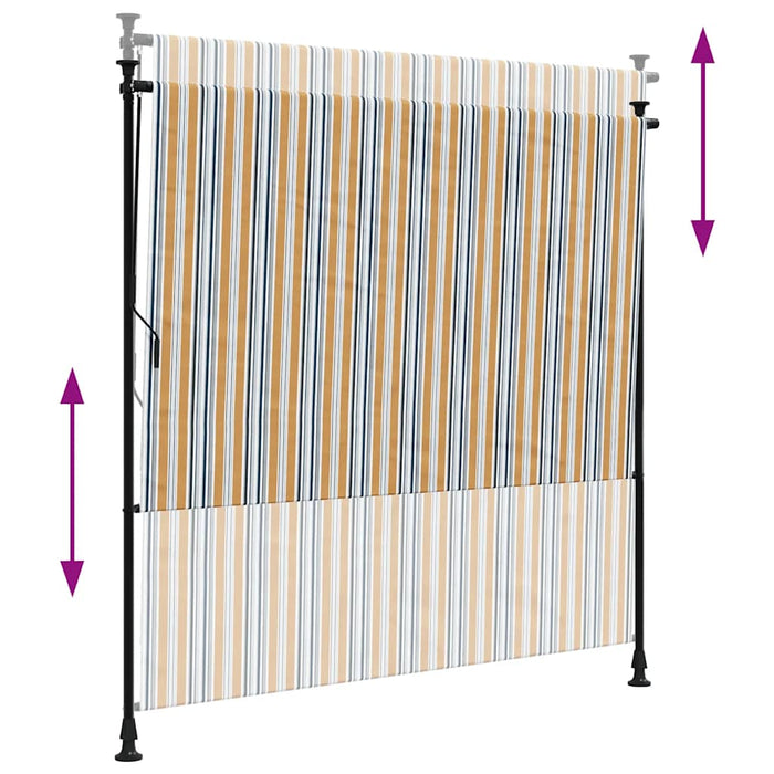 Jaluzea rulou de exterior galben/alb 200x270 cm țesătură/oțel - WALTI WALTI