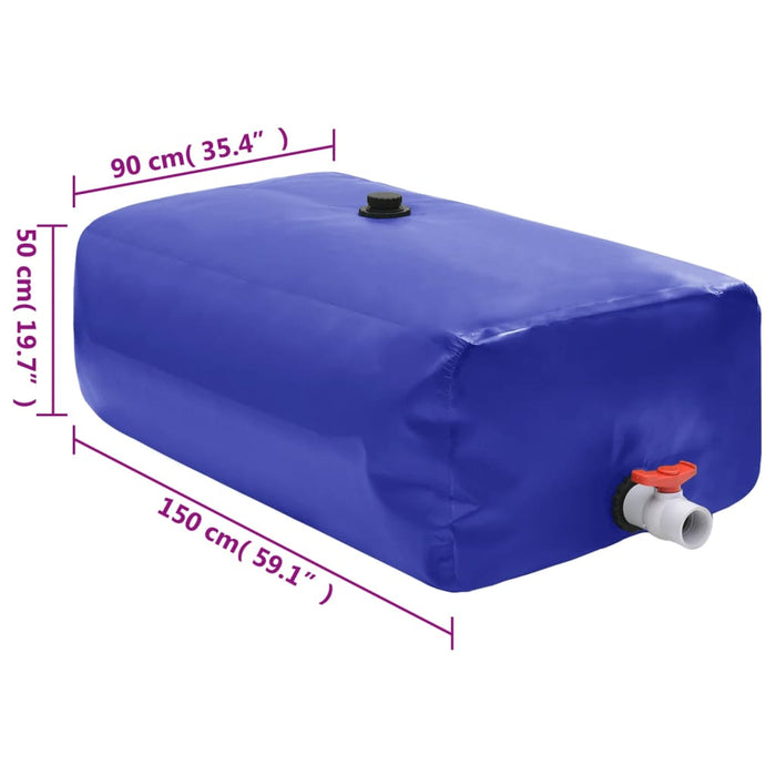 Rezervor de apă cu robinet, pliabil, 670 L, PVC - WALTI WALTI