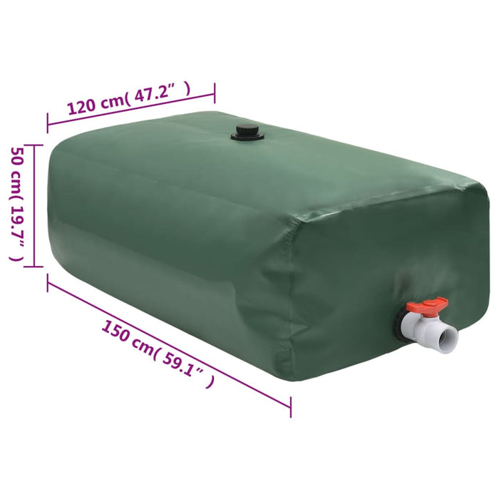 Rezervor de apă cu robinet, pliabil, 1000 L, PVC - WALTI WALTI
