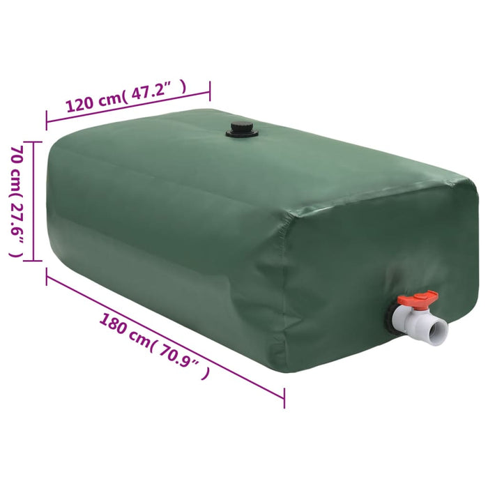 Rezervor de apă cu robinet, pliabil, 1500 L, PVC - WALTI WALTI