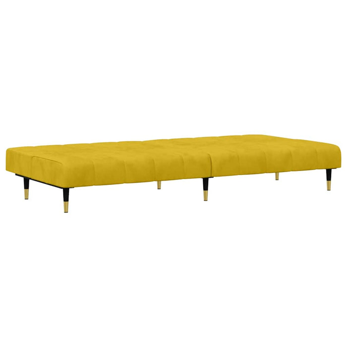 Set canapea 2 piese, galben, catifea WALTI