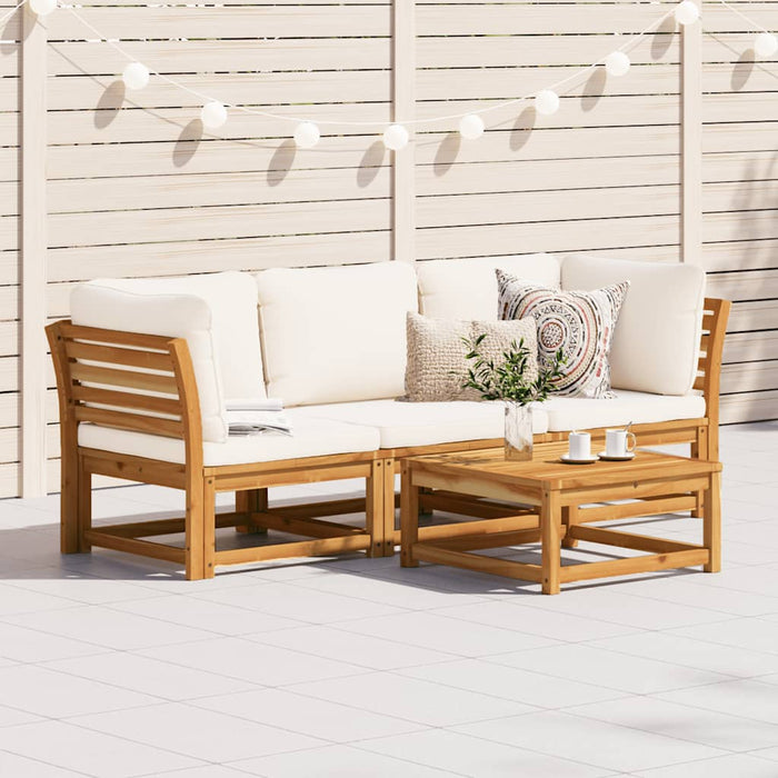 Set mobilier de grădină cu perne, 3 piese, lemn masiv acacia - WALTI WALTI