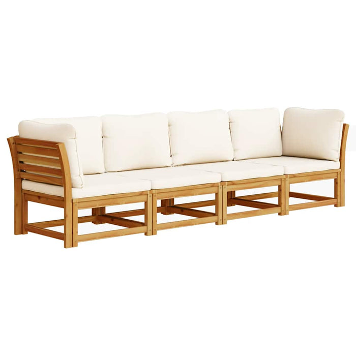Set mobilier de grădină cu perne, 4 piese, lemn masiv de acacia - WALTI WALTI