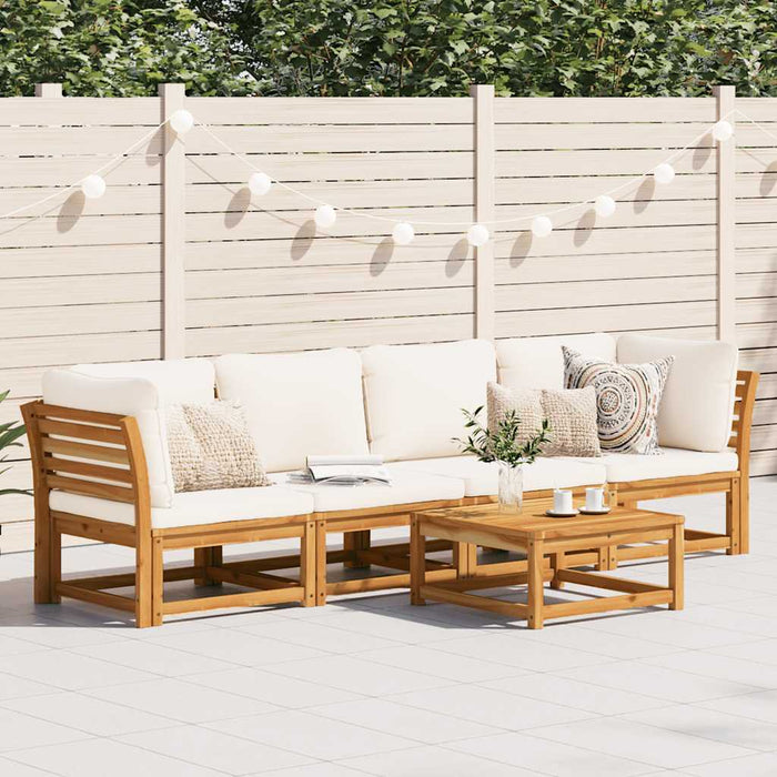 Set mobilier de grădină cu perne, 4 piese, lemn masiv de acacia - WALTI WALTI