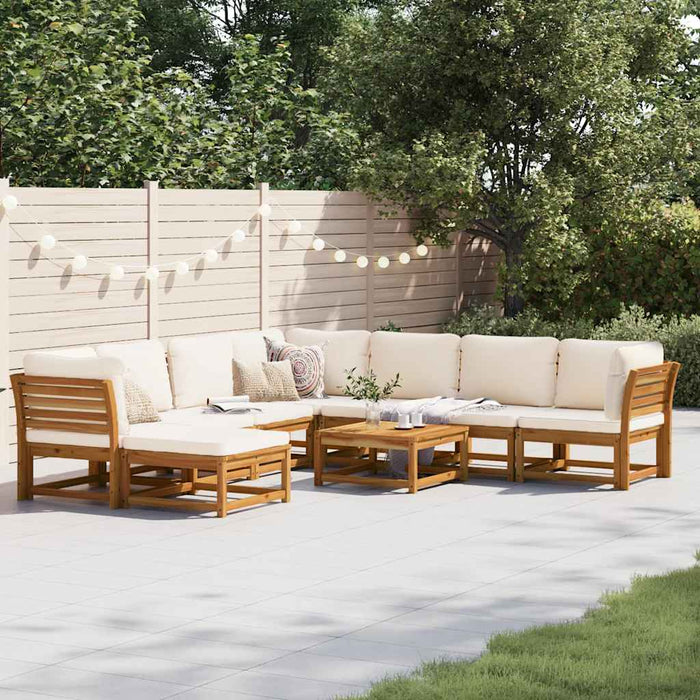 Set mobilier grădină cu perne, 9 piese, lemn masiv acacia - WALTI WALTI