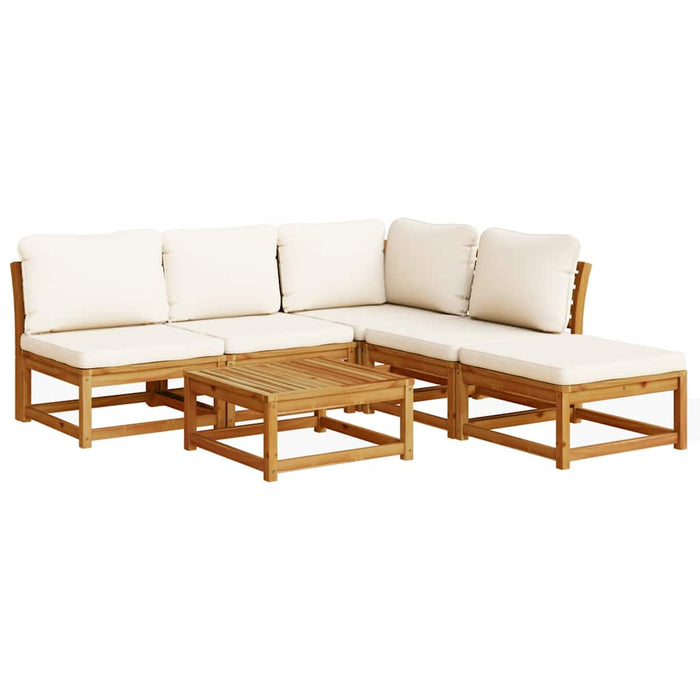 Set mobilier grădină cu perne, 6 piese, lemn masiv acacia WALTI