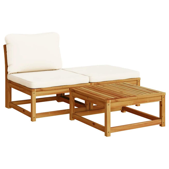 Set mobilier grădină cu perne, 6 piese, lemn masiv acacia WALTI