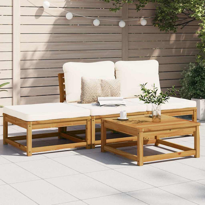 Set mobilier de grădină cu perne, 4 piese, lemn masiv de acacia - WALTI WALTI