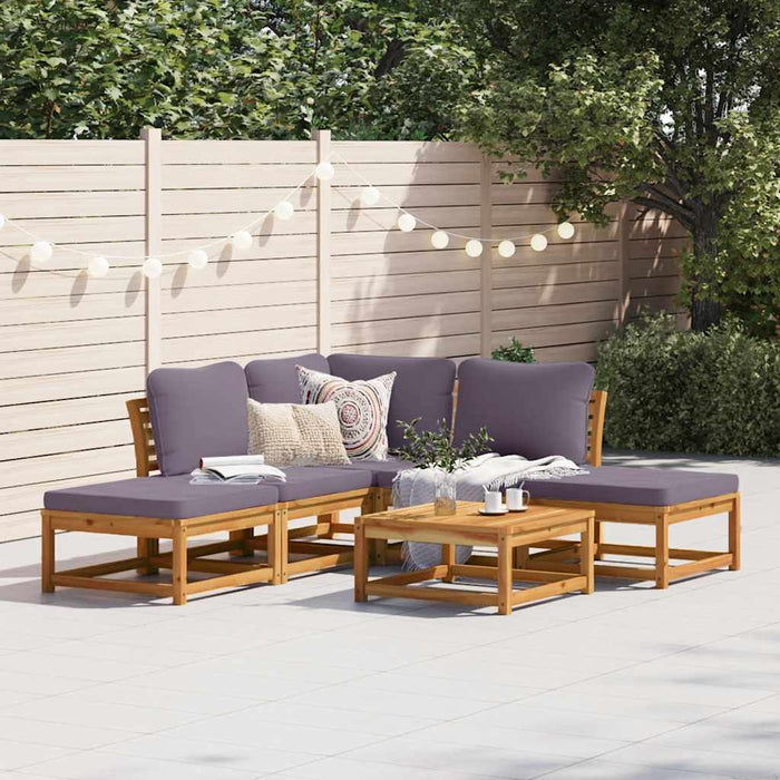 Set mobilier grădină cu perne, 6 piese, lemn masiv acacia - WALTI WALTI