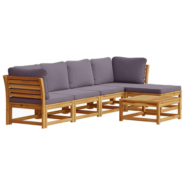 Set mobilier grădină cu perne, 6 piese, lemn masiv acacia - WALTI WALTI