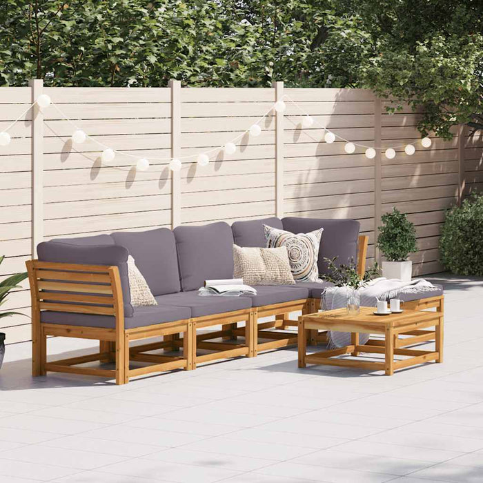 Set mobilier grădină cu perne, 6 piese, lemn masiv acacia - WALTI WALTI