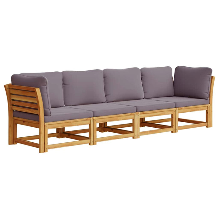 Set mobilier de grădină cu perne, 4 piese, lemn masiv de acacia WALTI