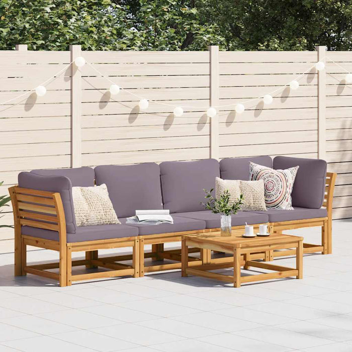 Set mobilier de grădină cu perne, 4 piese, lemn masiv de acacia WALTI