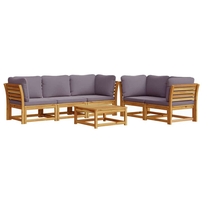 Set mobilier grădină cu perne, 6 piese, lemn masiv acacia WALTI